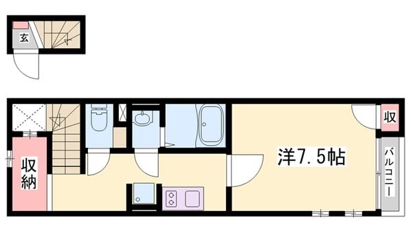 滝駅 徒歩11分 2階の物件間取画像